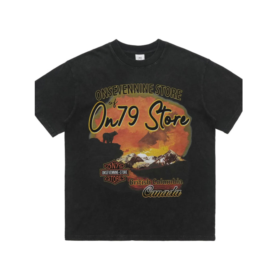 Children’s Graphic Round Neck Oversized T-Shirt Apparel and Accessories
