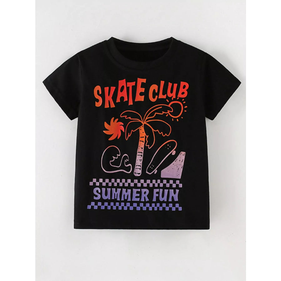 Children’s Graphic Round Neck T-Shirt Apparel and Accessories