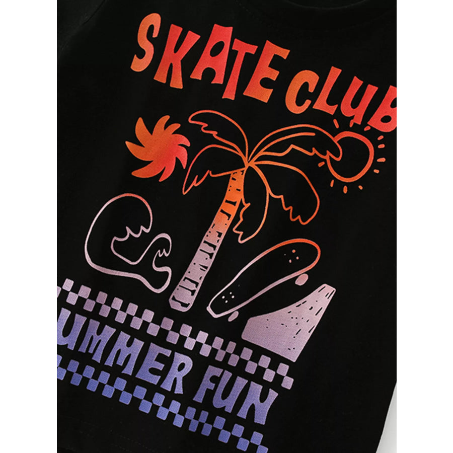 Children’s Graphic Round Neck T-Shirt Apparel and Accessories
