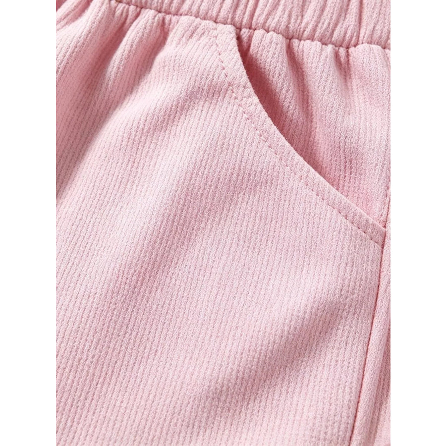 Children’s Graphic Round Neck Tee and Shorts Set Apparel and Accessories