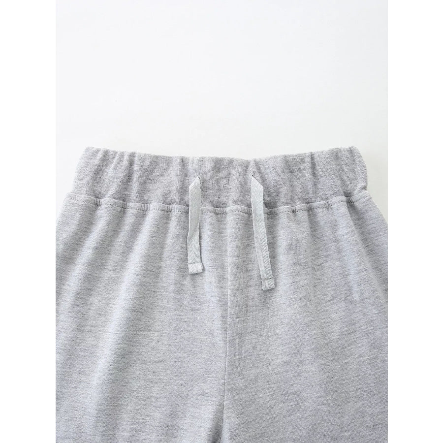 Children’s Graphic Round Neck Tee and Shorts Set Apparel and Accessories