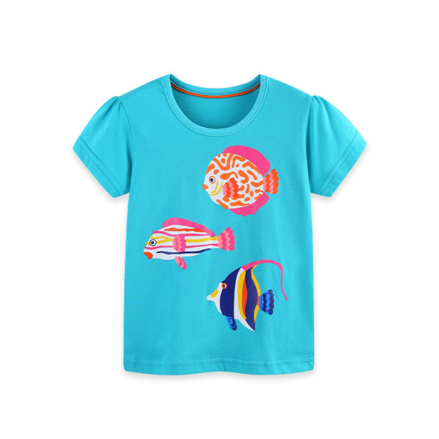 Children’s Graphic Short Sleeve T-Shirt 3-Piece Set Apparel and Accessories