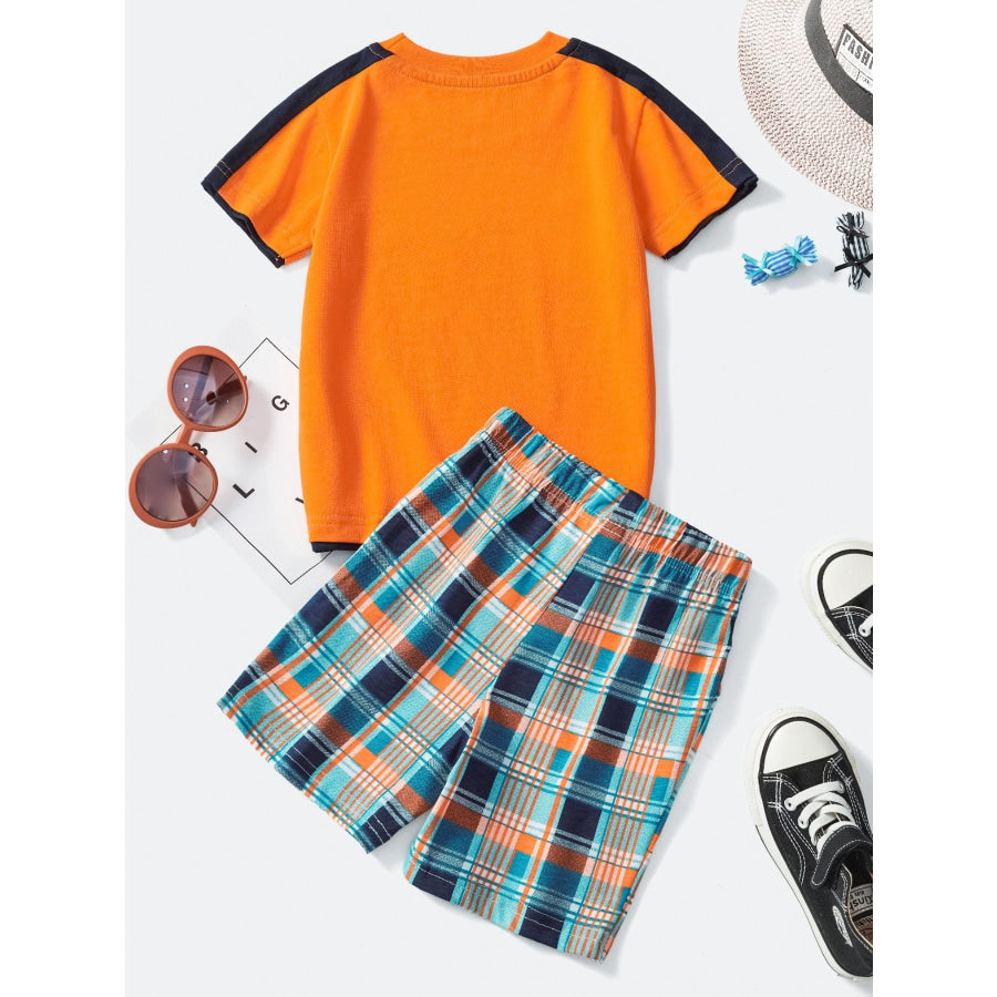 Children’s Graphic Short Sleeve Tee and Shorts Set Apparel and Accessories