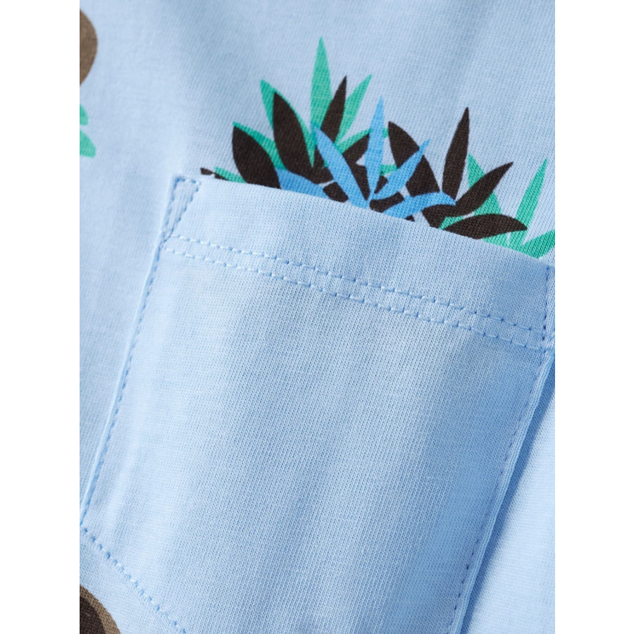 Children’s Graphic Short Sleeve Tee and Shorts Set Apparel and Accessories