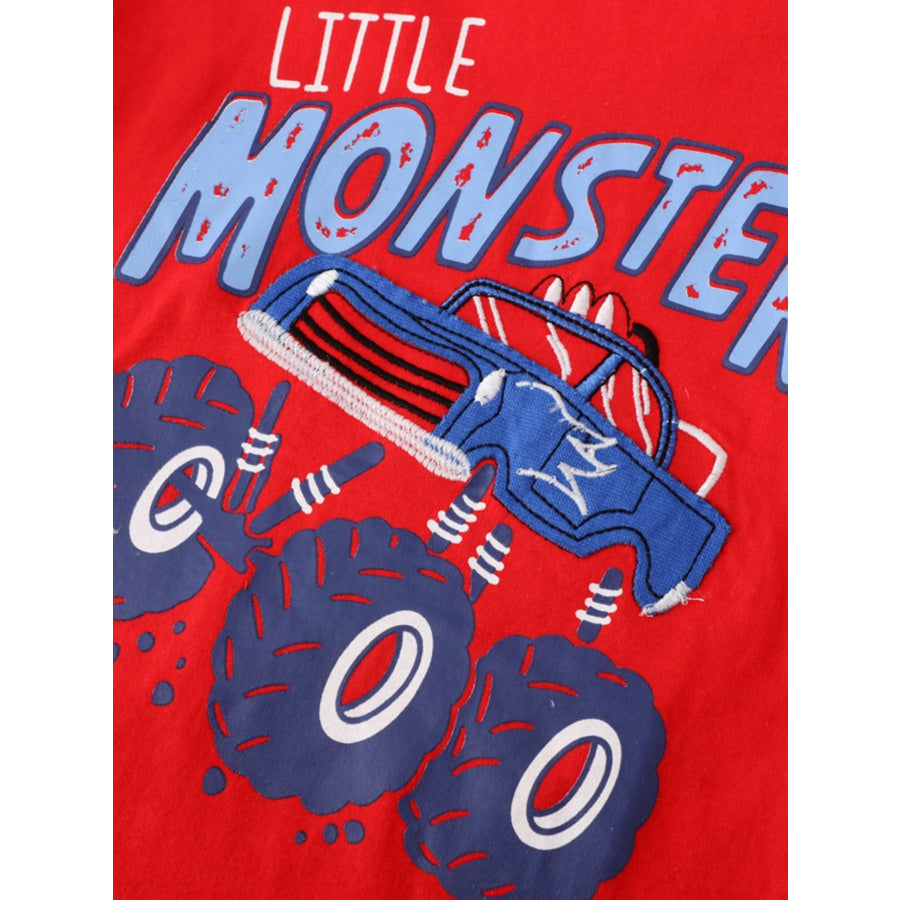 Children’s Graphic Short Sleeve Tee and Shorts Set Apparel and Accessories