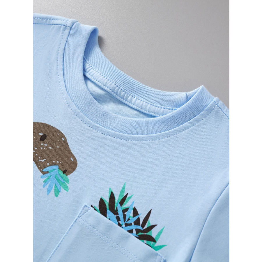 Children’s Graphic Short Sleeve Tee and Shorts Set Apparel and Accessories
