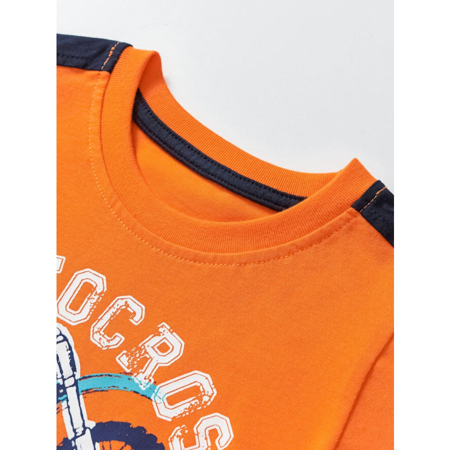 Children’s Graphic Short Sleeve Tee and Shorts Set Apparel and Accessories