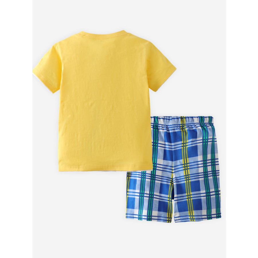 Children’s Graphic Short Sleeve Tee and Shorts Set Apparel and Accessories