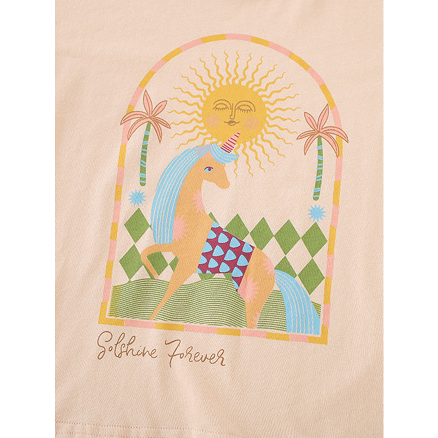 Children’s Graphic Short Sleeve Tee and Shorts Set Apparel and Accessories