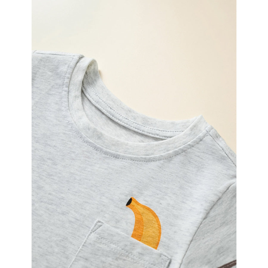 Children’s Graphic Short Sleeve Tee and Shorts Set Apparel and Accessories