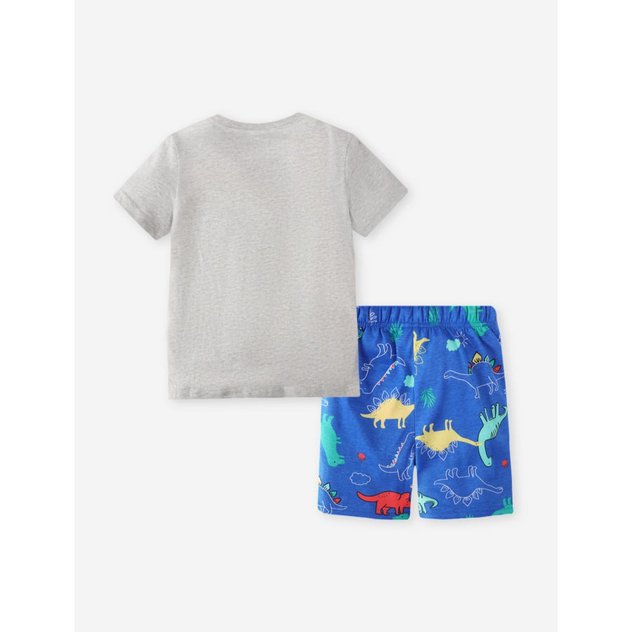 Children’s Graphic Short Sleeve Tee and Shorts Set Apparel and Accessories
