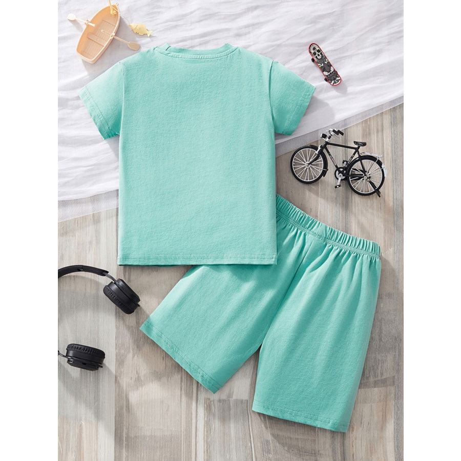 Children’s Graphic Short Sleeve Tee & Shorts Set Apparel and Accessories