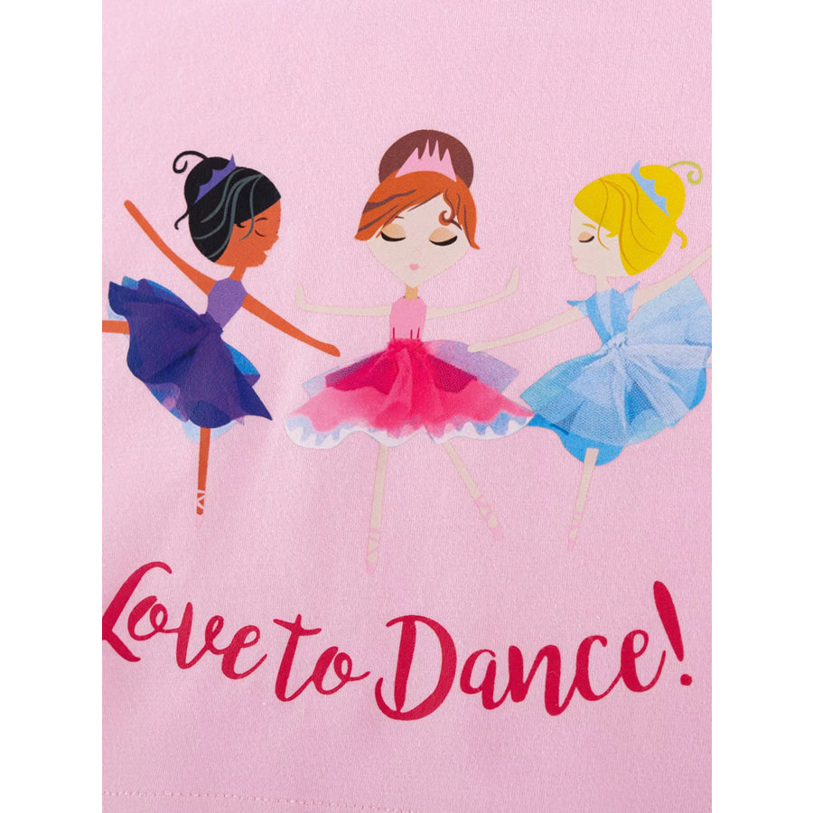 Children’s Graphic T-Shirt and Skirt Set Apparel and Accessories