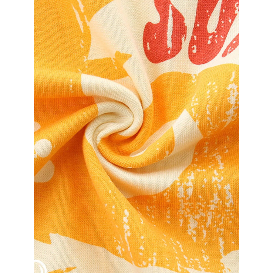 Children’s Graphic Tee & Geometric Print Shorts Set Apparel and Accessories