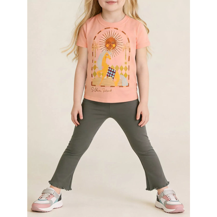 Children’s Graphic Tee & Pants Set Watermelon pink / 3Y Apparel and Accessories