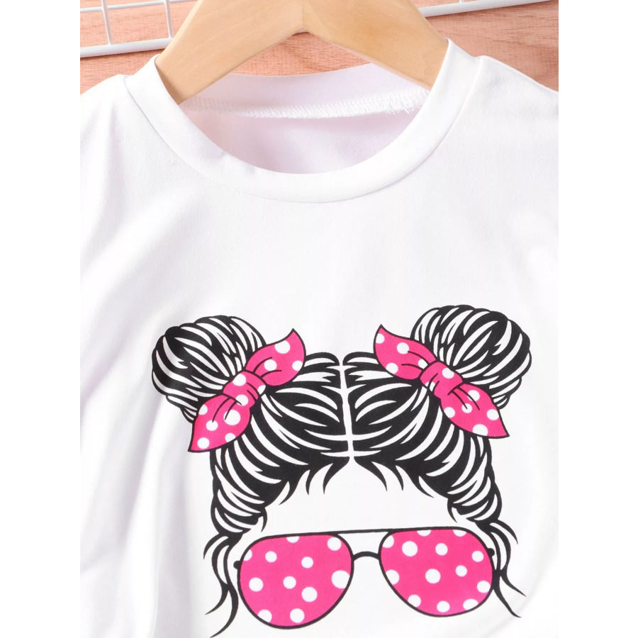 Children’s Graphic Tee & Polka Dot Pleated Pants Set Apparel and Accessories