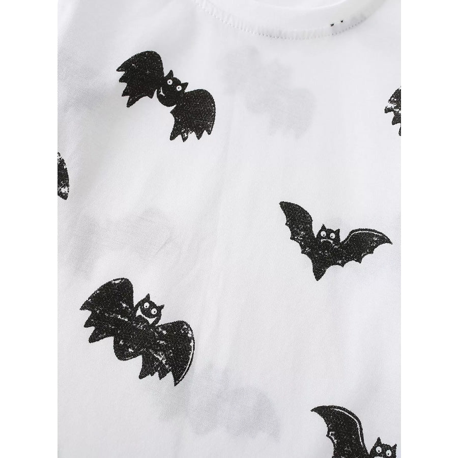 Children’s Halloween Bat Print Long Sleeve T-Shirt Apparel and Accessories