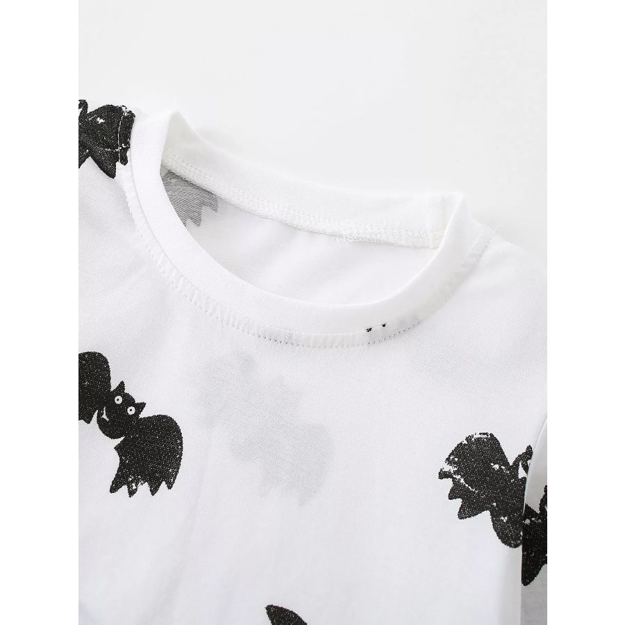 Children’s Halloween Bat Print Long Sleeve T-Shirt Apparel and Accessories