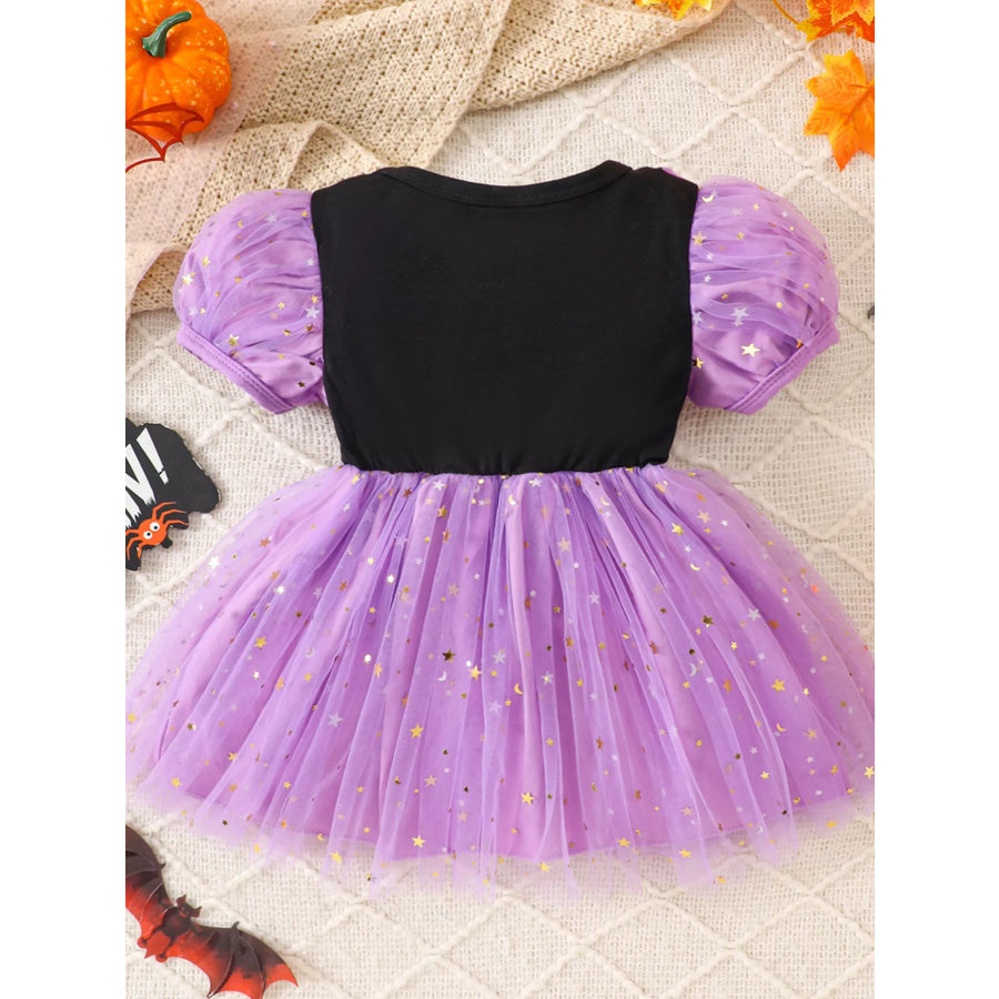 Children’s Halloween ’BOO Crew’ Ghost Graphic Tulle Tutu Dress Apparel and Accessories
