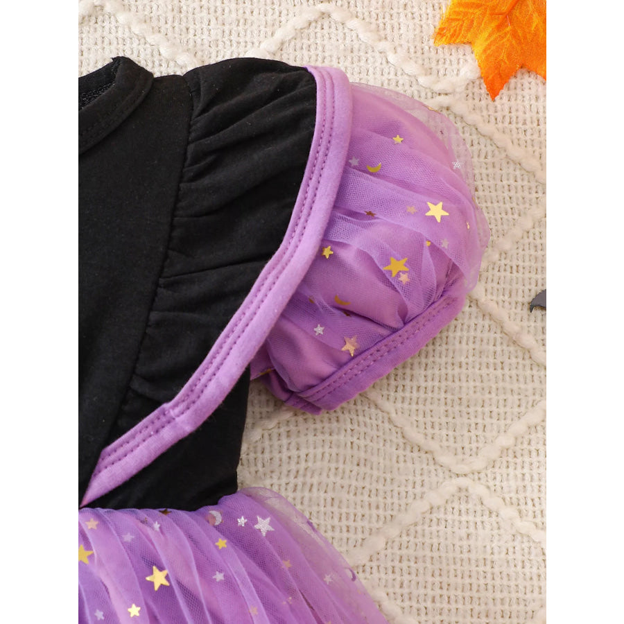 Children’s Halloween ’BOO Crew’ Ghost Graphic Tulle Tutu Dress Apparel and Accessories