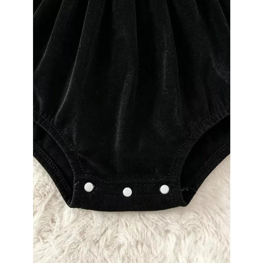 Children’s Halloween ’BOO’ Ghost Velvet Bodysuit Dress and Bow Headband Set Apparel Accessories