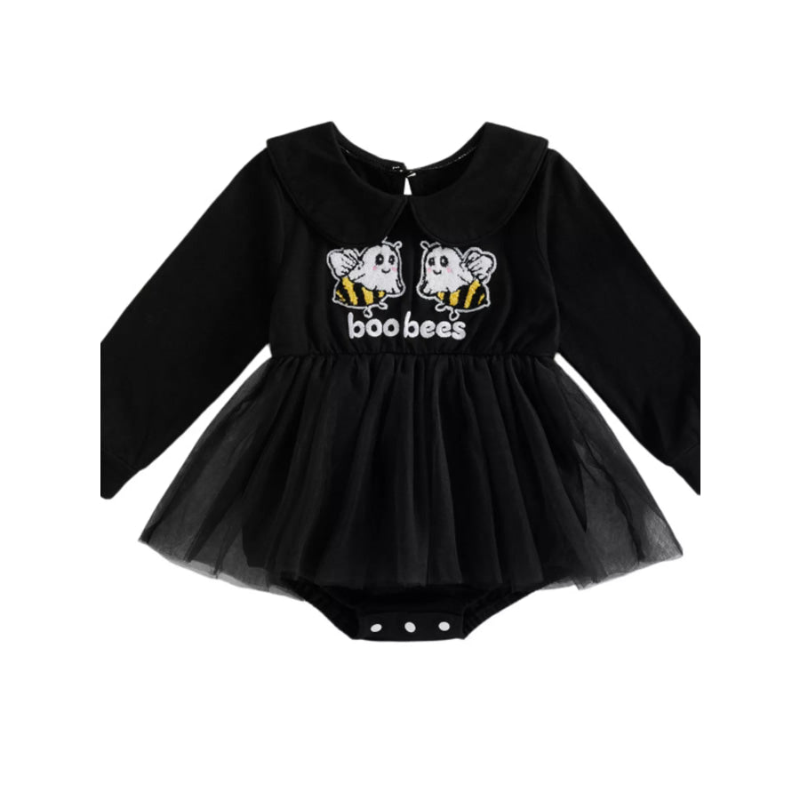 Children’s Halloween Embroidered Tulle Bodysuit Dress Apparel and Accessories