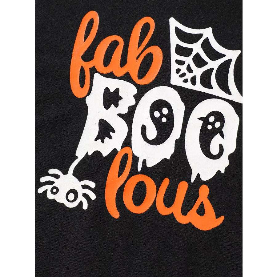 Children’s Halloween ’Fab-Boo-Lous’ Bat Wing Long Sleeve Top and Tulle Skirt Set Apparel Accessories