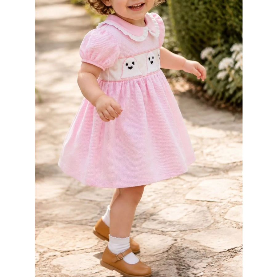 Children’s Halloween Ghost Smocked Gingham Dress Apparel and Accessories