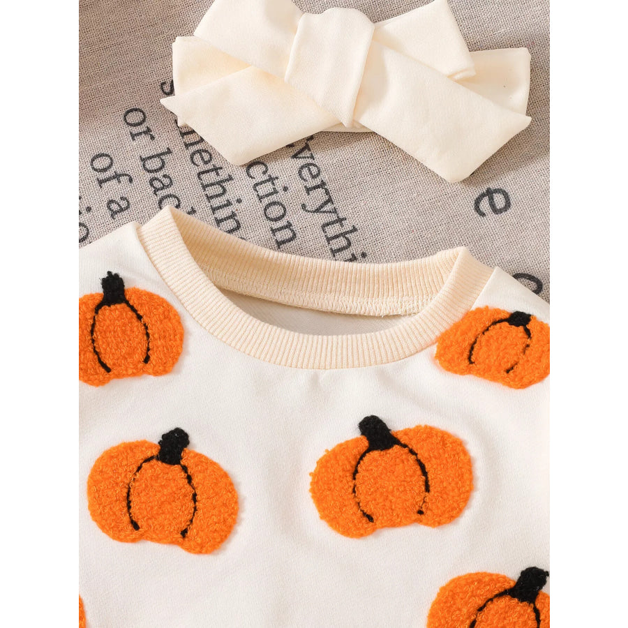 Children’s Halloween Ruffled Long Sleeve Bodysuit Apricot Color / 0-3M Apparel and Accessories