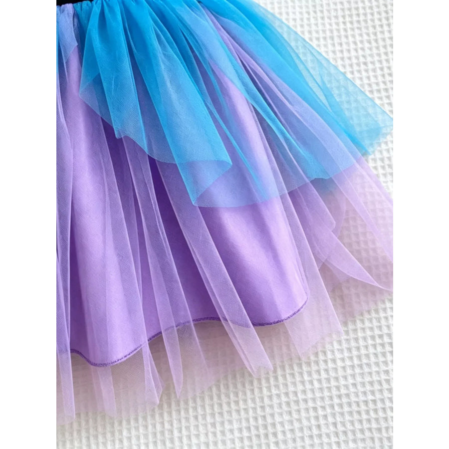 Children’s Halloween Skeleton Graphic Tulle Tutu Dress Apparel and Accessories