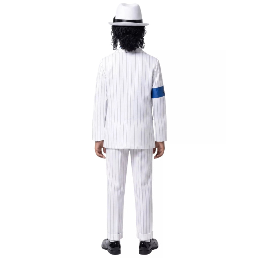 Children’s Halloween Striped Suit Costume 5 Piece Set with Shirt and Fedora & Tie Apparel Accessories