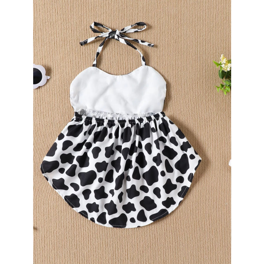 Children’s Halter Neck Cami and Denim Shorts Set Black / 2T Apparel and Accessories