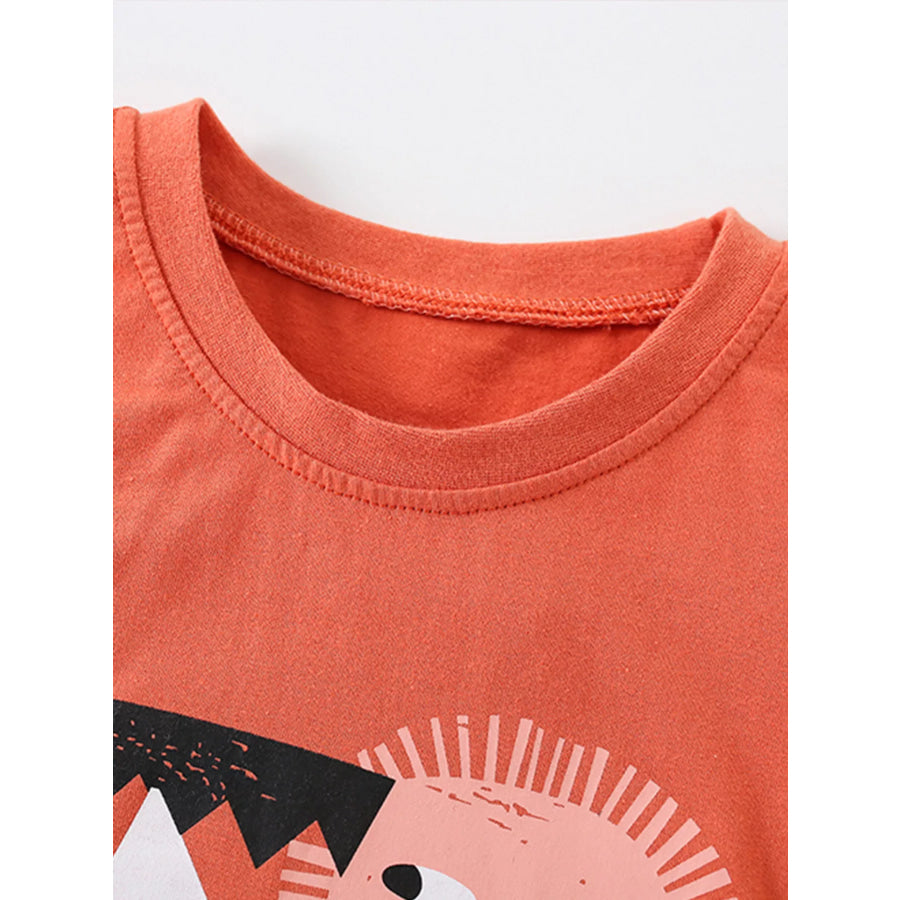 Children’s Happy Day Graphic Round Neck T-Shirt Apparel and Accessories