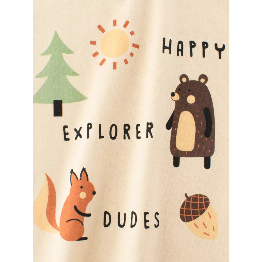 Children’s Happy Explorer Woodland Creatures Graphic T-Shirt Apparel and Accessories