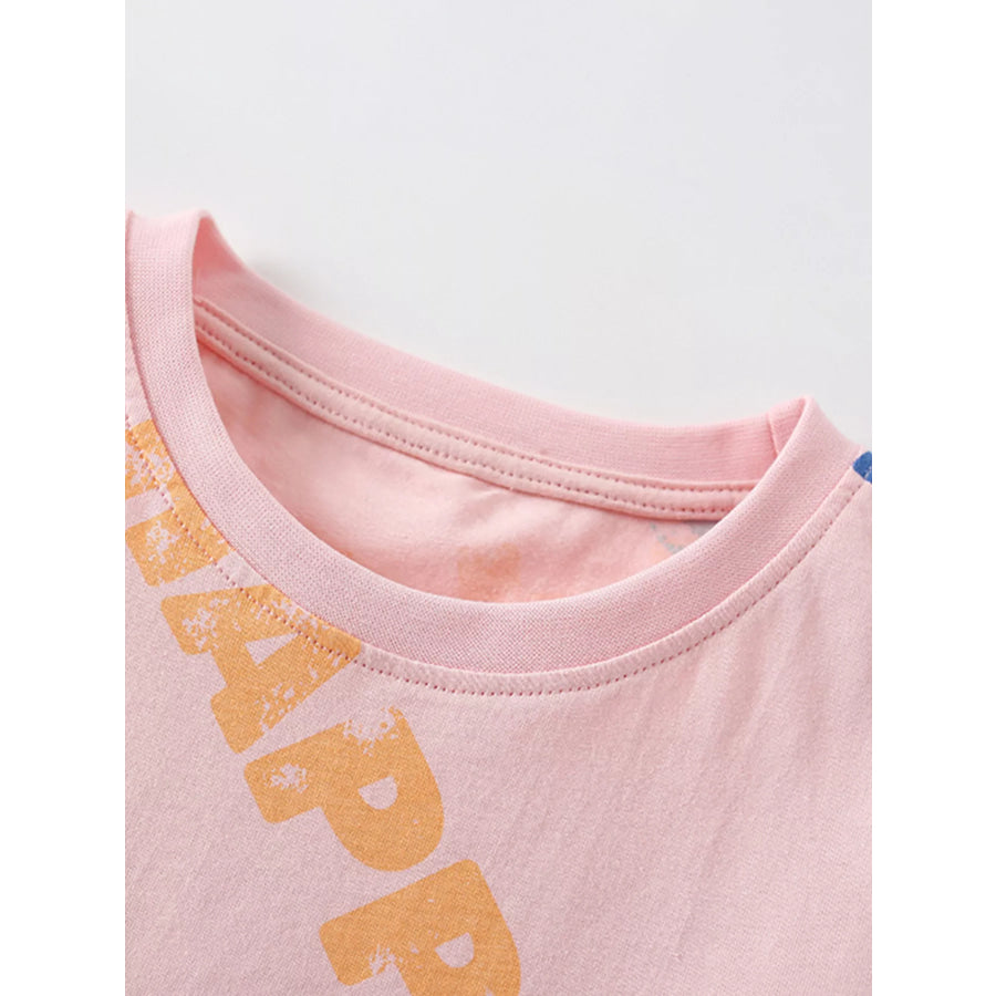 Children’s Happy Print Top and Shorts Set Apparel and Accessories