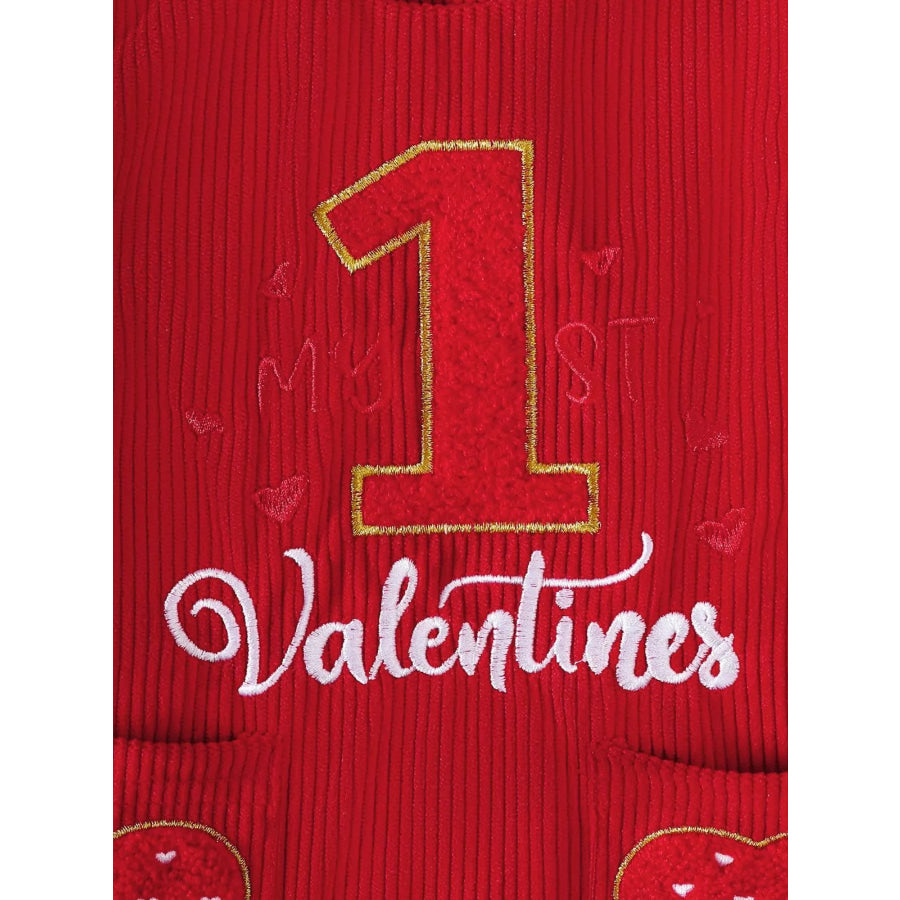 Children’s Heart Print Bodysuit and Dress Outfit Set with Headband Apparel and Accessories