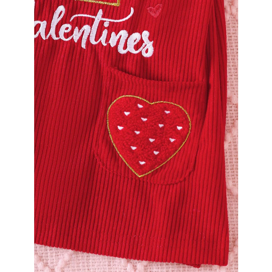 Children’s Heart Print Bodysuit and Dress Outfit Set with Headband Apparel and Accessories