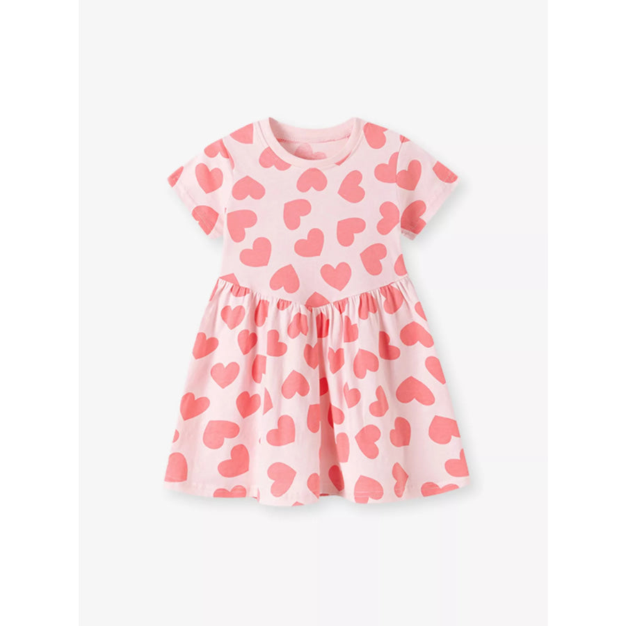 Children’s Heart Print Casual Dress Apparel and Accessories