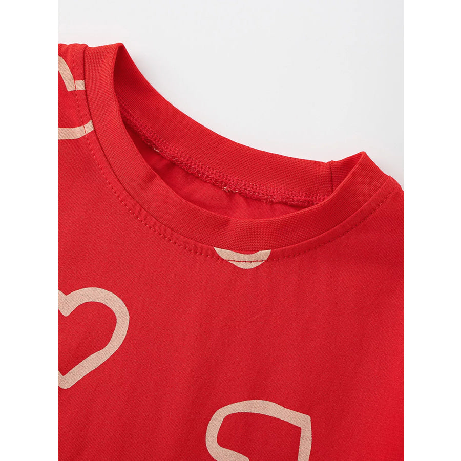 Children’s Heart Print Cotton T-Shirt Apparel and Accessories