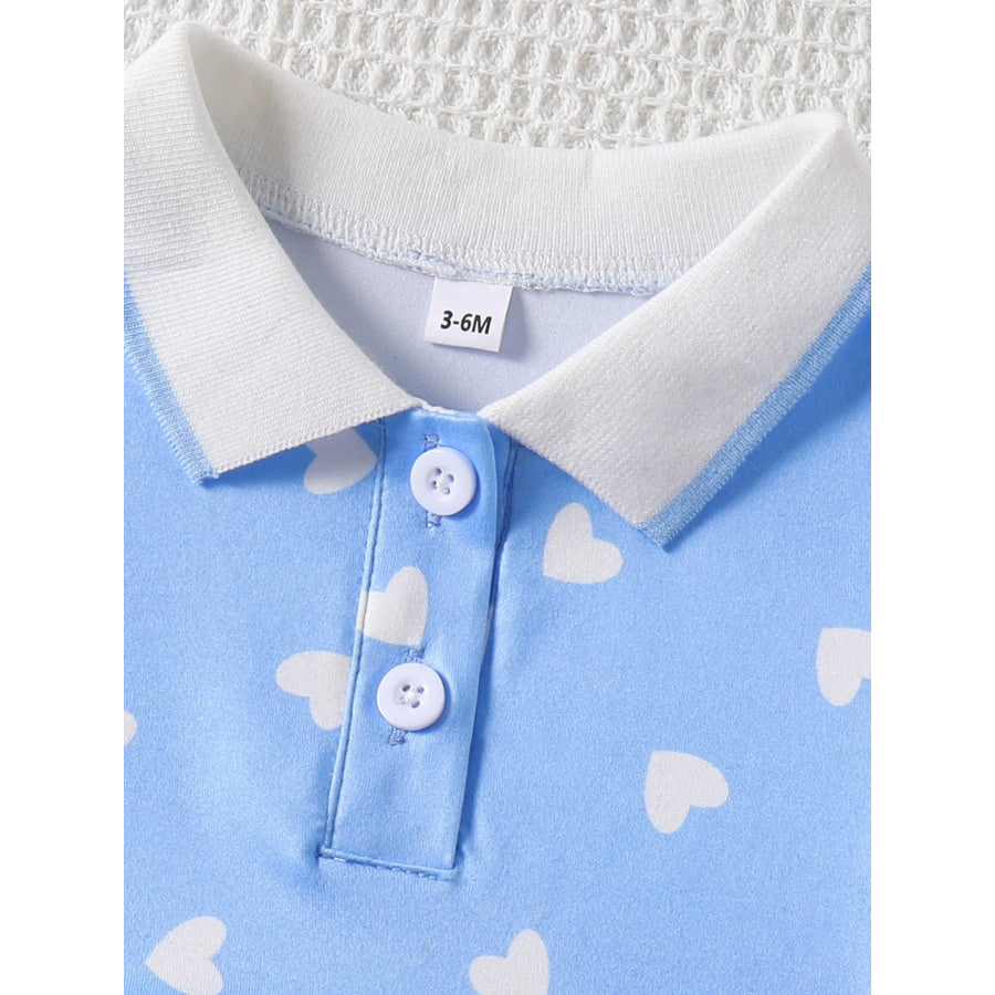 Children’s Heart Print Pleated Dress Apparel and Accessories