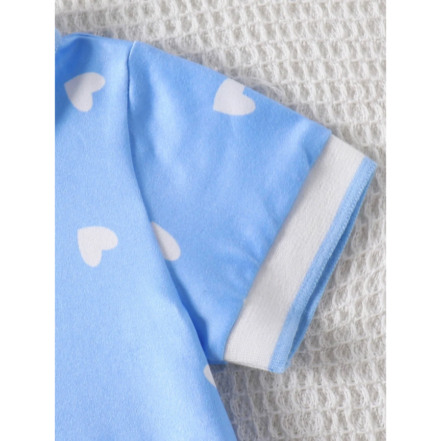 Children’s Heart Print Pleated Dress Apparel and Accessories