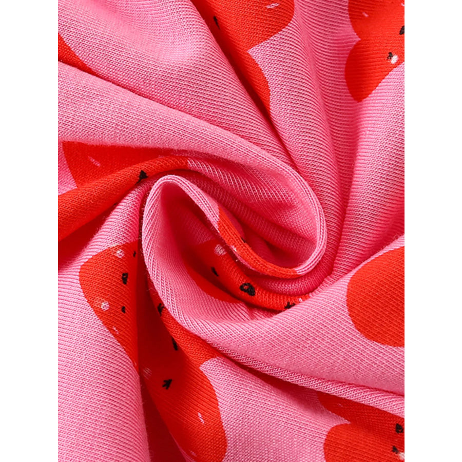 Children’s Heart Print Pocket Detail Casual Dress Apparel and Accessories