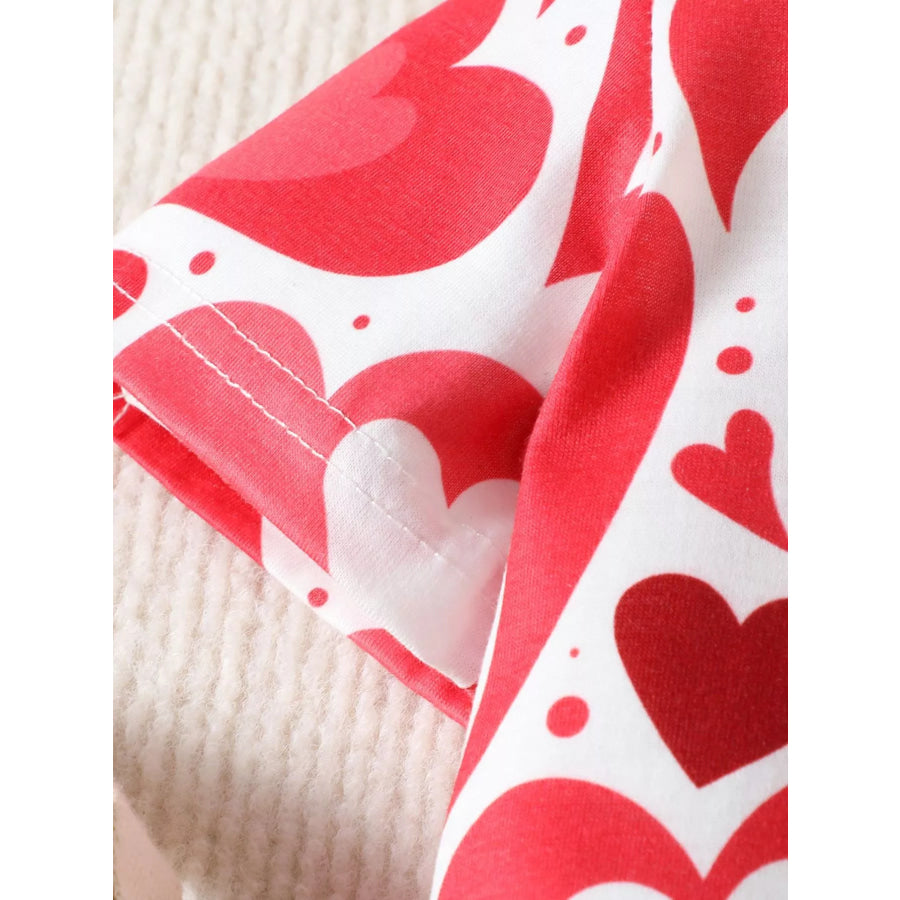 Children’s Heart Print Short Sleeve Polo Apparel and Accessories