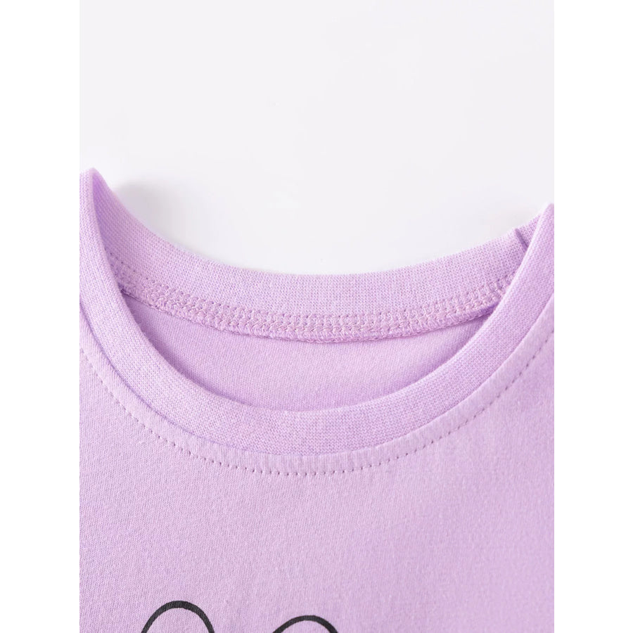 Children’s Heart Print Tee and Shorts Casual Set Apparel and Accessories