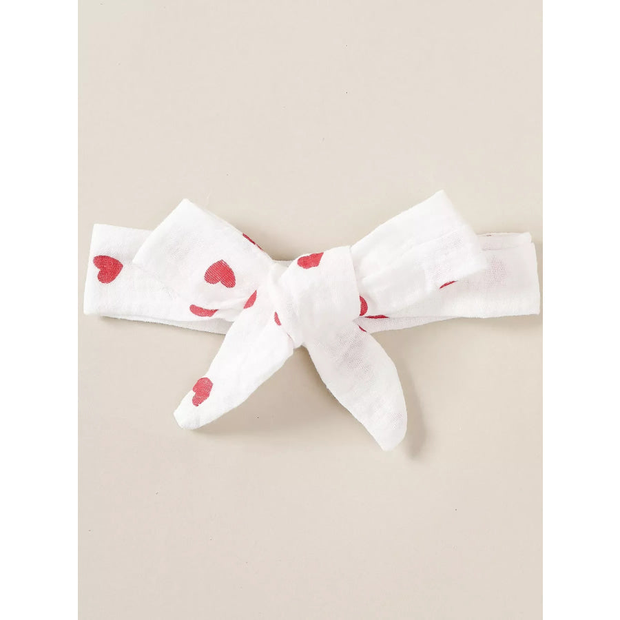 Children’s Heart Print Top and Flare Pants with Headband Apparel and Accessories