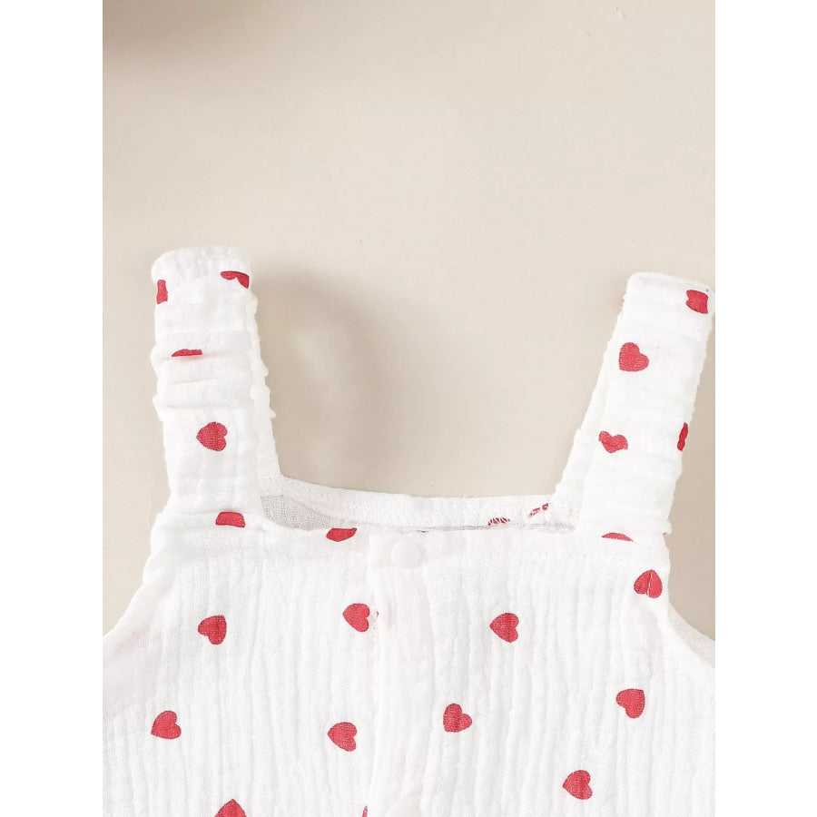 Children’s Heart Print Top and Flare Pants with Headband Apparel and Accessories