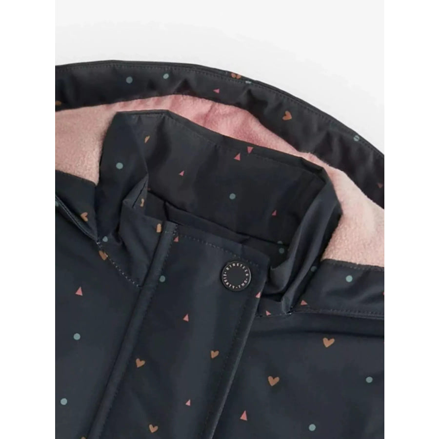 Children’s Heart Print Zip Up Jacket Apparel and Accessories