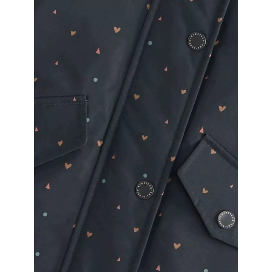 Children’s Heart Print Zip Up Jacket Apparel and Accessories