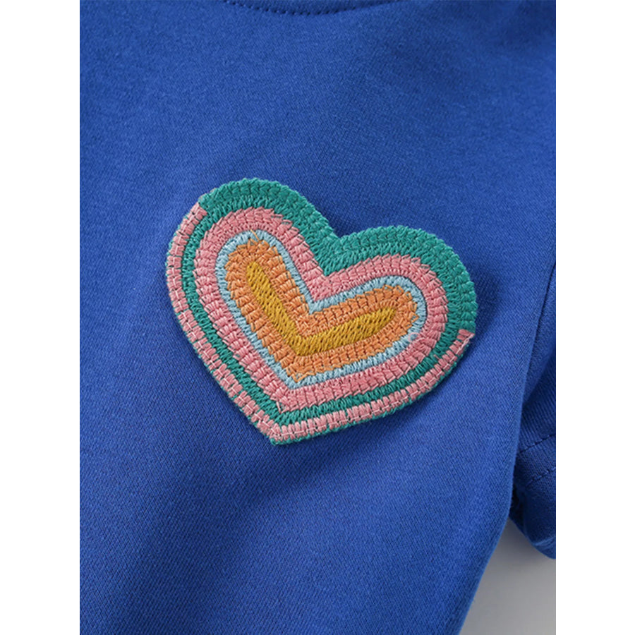 Children’s Heart Round Neck Tee and Shorts Set Apparel and Accessories