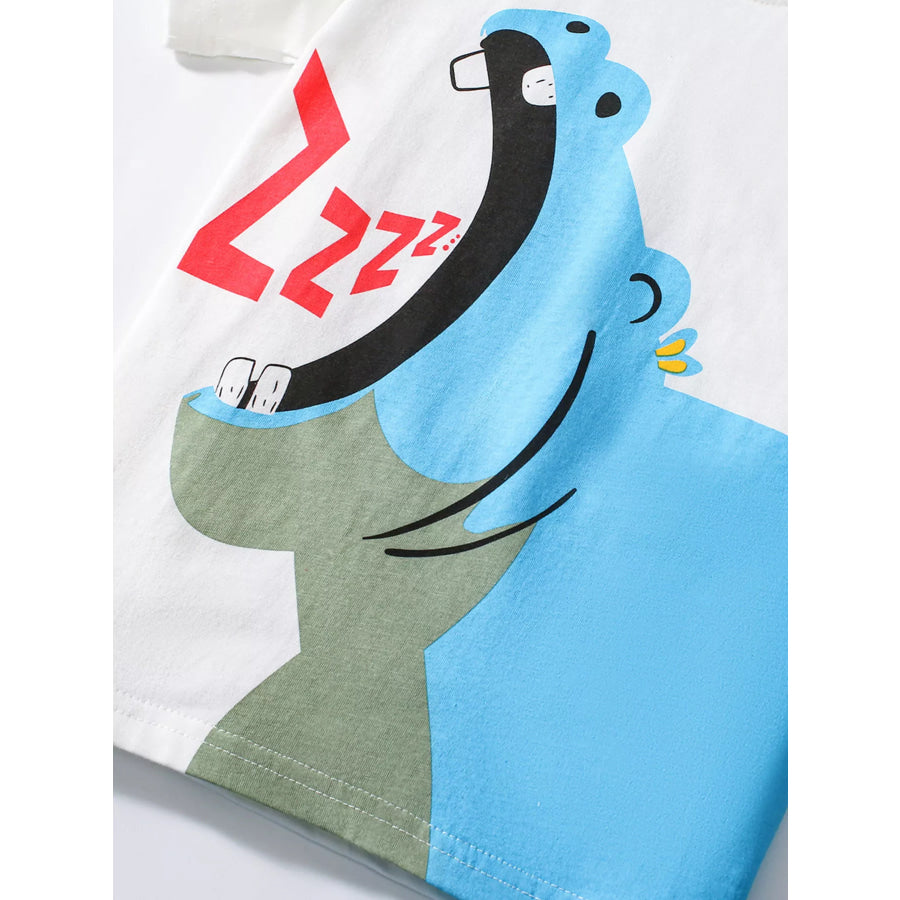 Children’s Hippo Short Sleeve Top and Shorts Set Apparel and Accessories